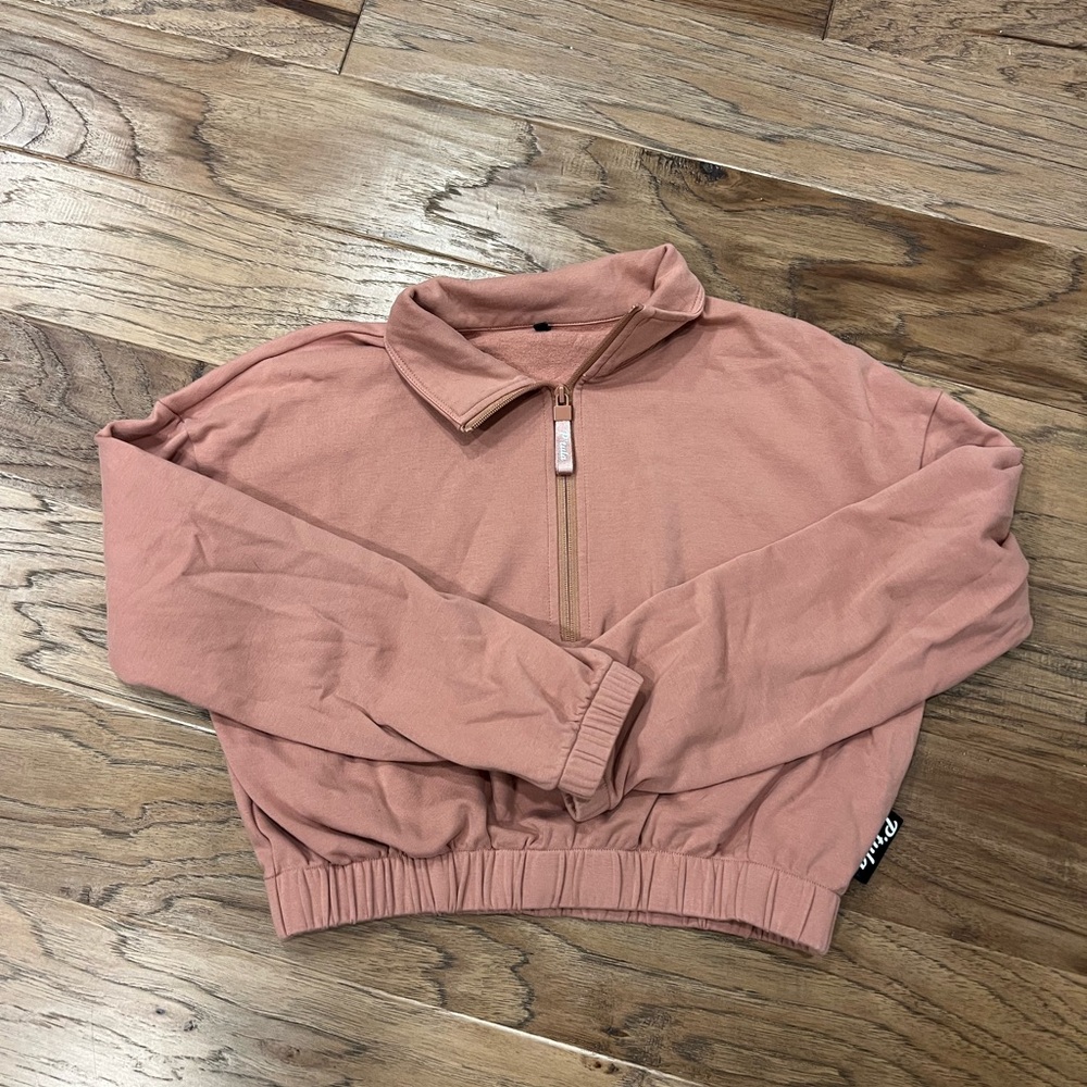 P’tula Mara Scrunch Cropped Quarter Zip